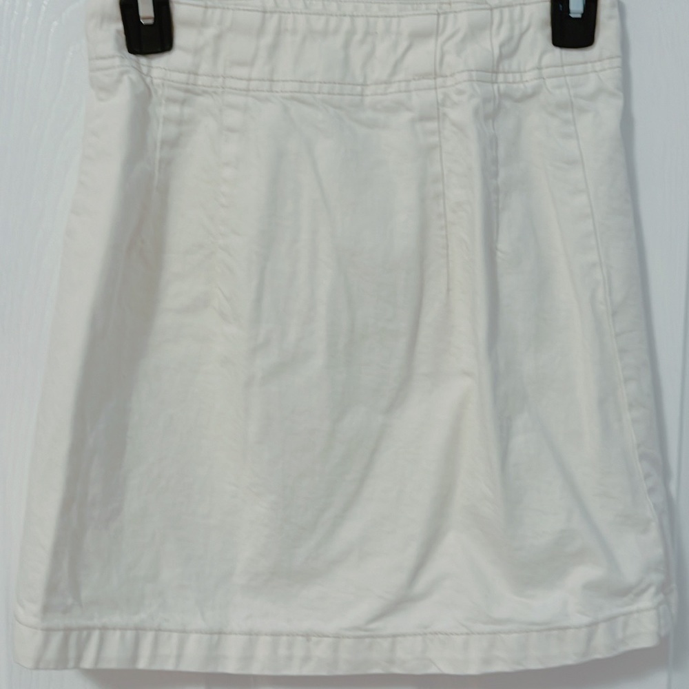 Current/Elliott Asymmetrical Cream Button Mini Sk… - image 7